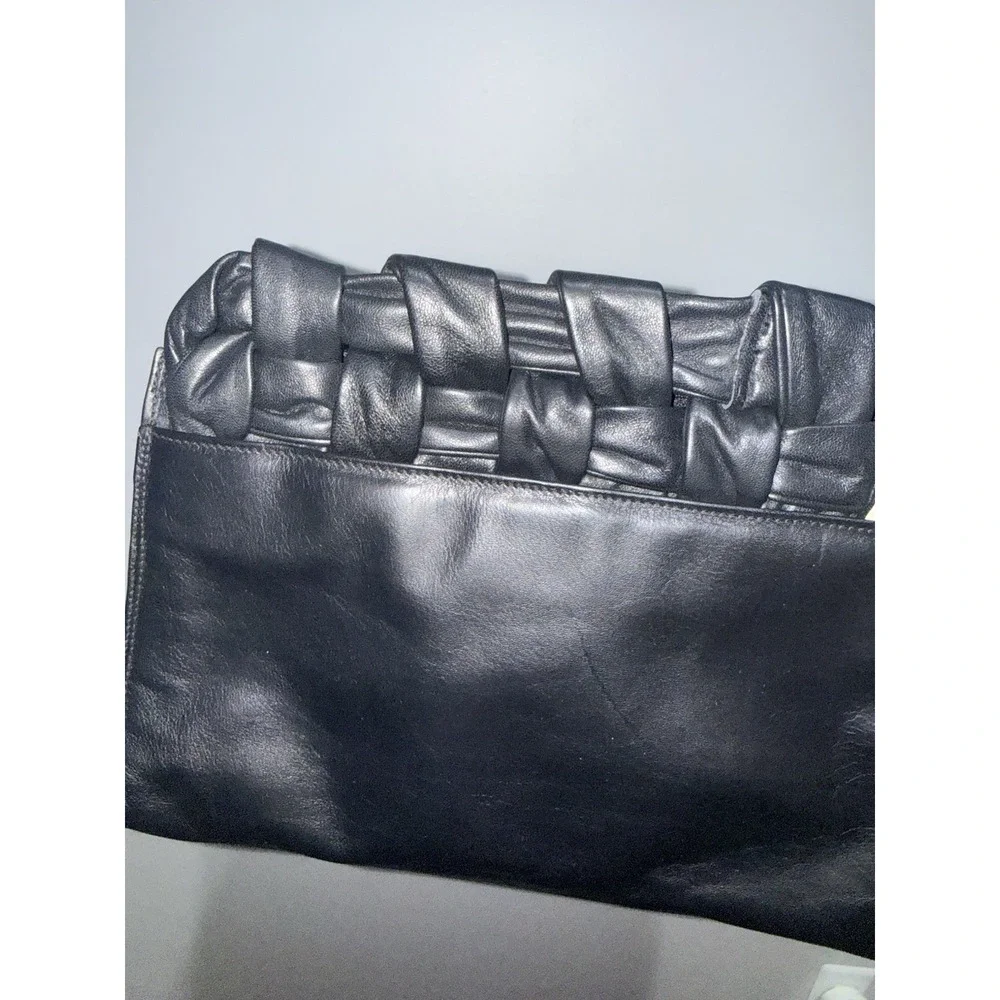 Vintage Andre Cellini‎ Black Clutch Evening Bag Purse Woven Interacció NWT R